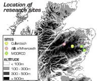 Research sites map